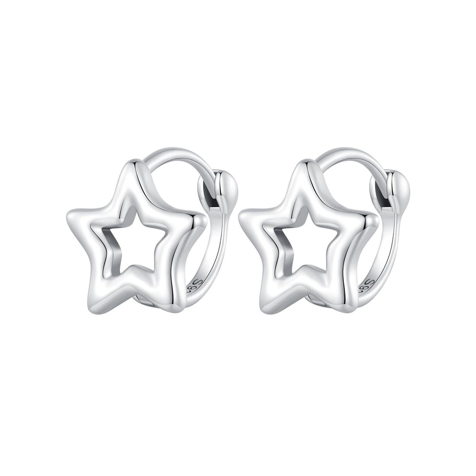 S925 Oxidized Silver 1cm Earrings for Women
