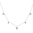 925 Sterling Silver Adjustable Necklace with Scallop Design and Pavé Setting CZ