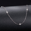 925 Sterling Silver White Gold Plated Adjustable Moissanite Necklace for Women