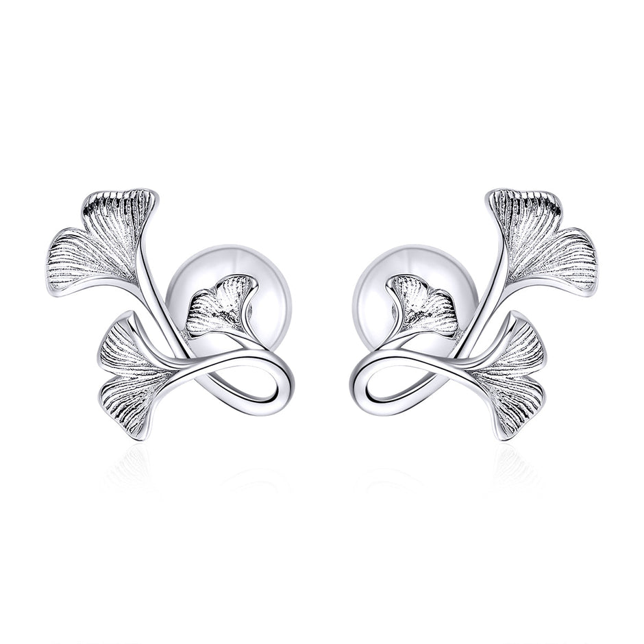 925 Sterling Silver Plated Platinum Wiredrawing Earrings