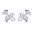 925 Sterling Silver Plated Platinum Wiredrawing Earrings