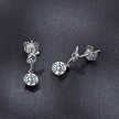 925 Sterling Silver Moissanite 0.50 Carat Earrings for Women