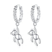 925 Sterling Silver Plated Platinum Earrings
