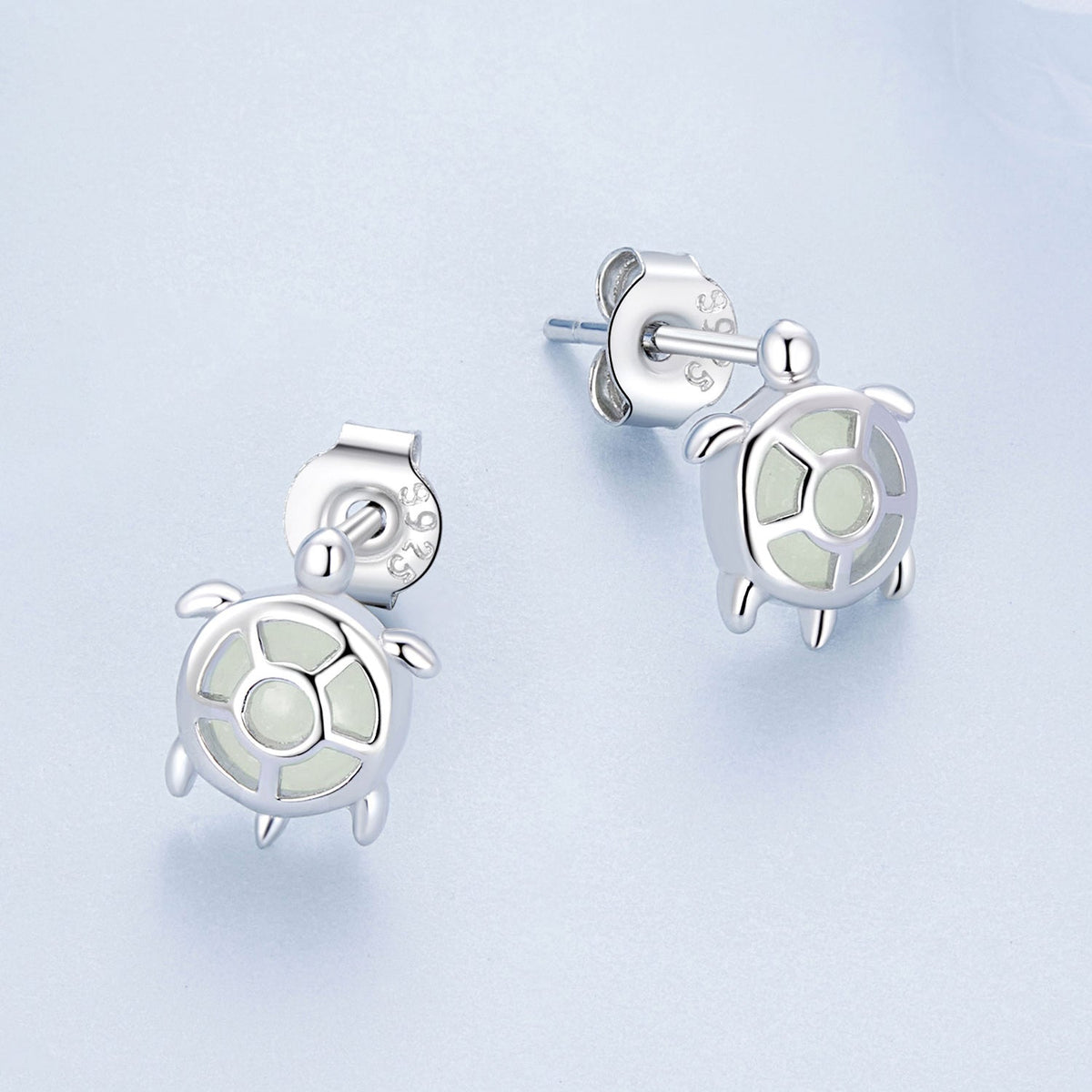 925 Sterling Silver Luminous Stone Earrings