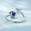 925 Silver 1.8mm Lapis Lazuli Ring