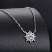 925 Sterling Silver 0.5 Carat Moissanite Necklace in White Gold Plating for Women