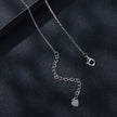 925 Sterling Silver Moissanite 0.5 Carat Necklace with CZ for Women