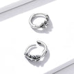 S925 Oxidized Silver Earrings 1.2*0.5cm for Women