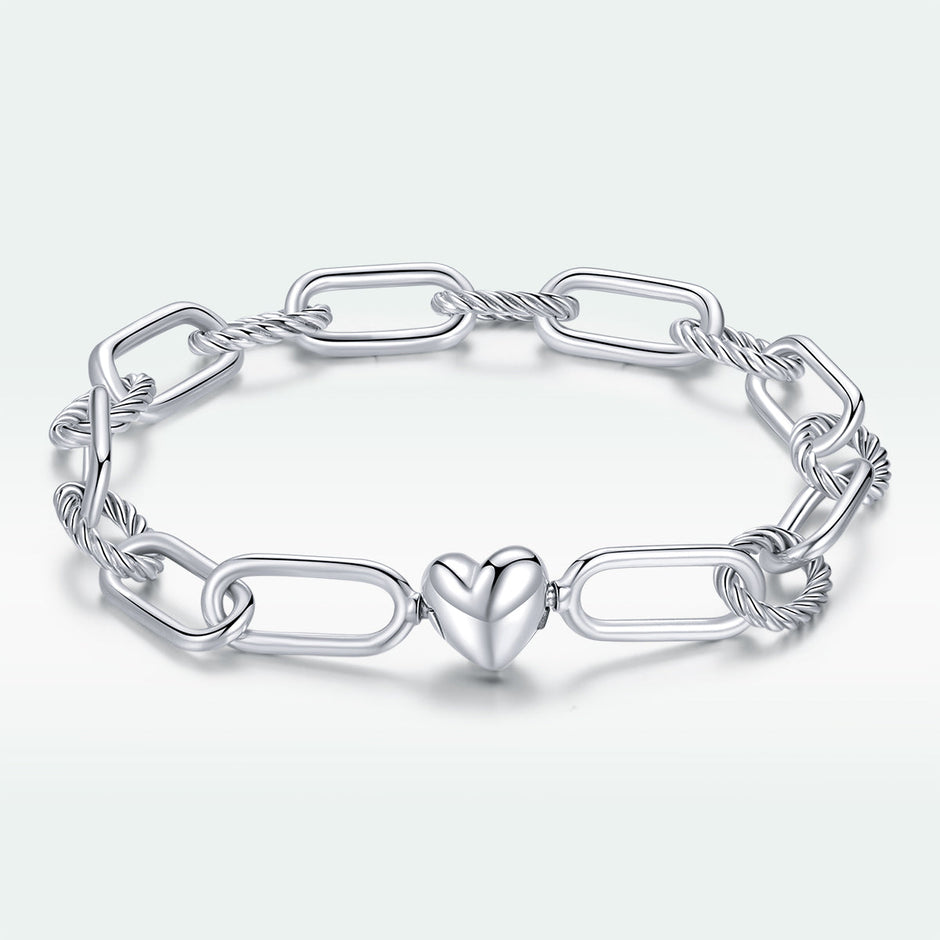 925 Sterling Silver Oxidized Bracelet 17cm for Women