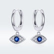 S925 Platinum Plated Pavé Setting CZ Earrings - 1.9*1cm - Women's Jewelry