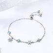 925 Sterling Silver Adjustable Bracelet for Women - 22cm