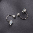 925 Sterling Silver Moissanite 0.1ct Earrings 1.3cm for Women