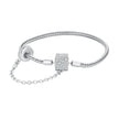 925 Sterling Silver Bracelet 17cm with Pavé Setting CZ for Women