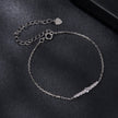 925 Sterling Silver Moissanite Bracelet for Women, Plated White Gold, 15+6cm