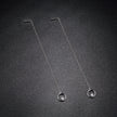 925 Sterling Silver Plated Platinum Pavé Setting CZ Earrings for Women