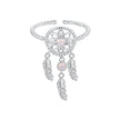 925 Sterling Silver Nano Opal Stone Ring for Women