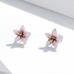 925 Sterling Silver Enamel Oxidized Earrings