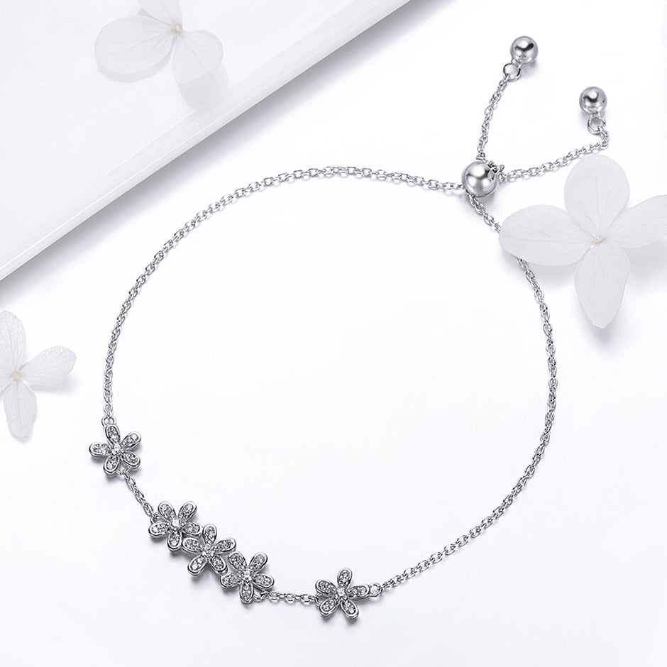 925 Sterling Silver Bracelet 22cm for Women