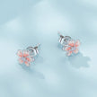 925 Sterling Silver Multi-Color Enamel Pavé CZ Earrings