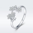 S925 Sterling Silver Pavé Setting CZ Ring for Women