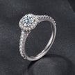 925 Sterling Silver Moissanite 0.5 Carat Ring for Women - Size 6