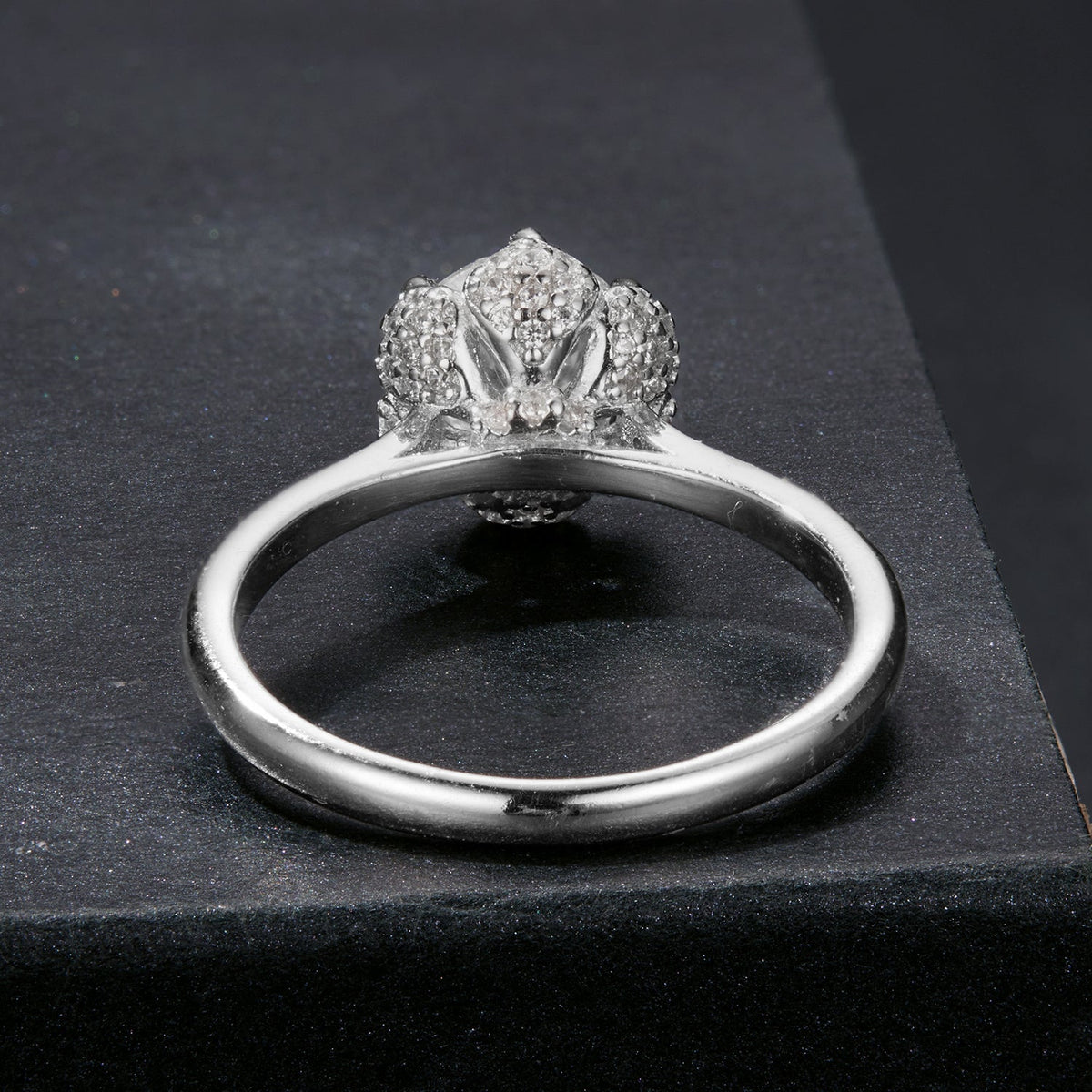 925 Sterling Silver Moissanite Ring 1ct Size 6 White Gold Plated for Women
