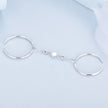 925 Sterling Silver Plated CZ Ring 30mm Chain Length, 1.7mm Width for Women