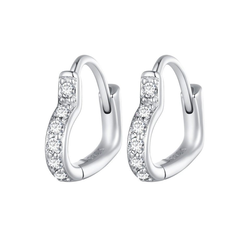 925 Sterling Silver Earrings with Pavé Setting CZ for Women