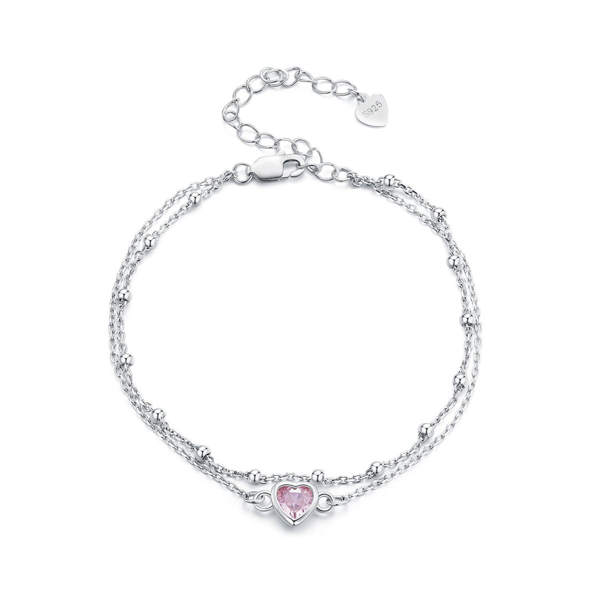 S925 Sterling Silver Pavé CZ Plated Bracelet for Women