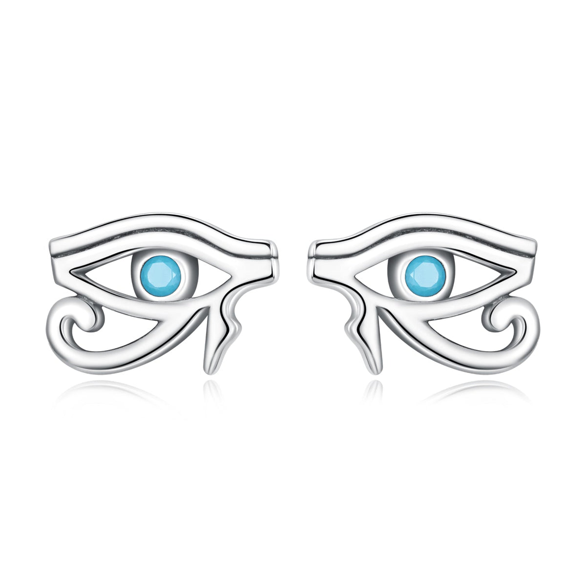 925 Sterling Silver Turquoise Earrings, 0.6*0.9cm, Oxidized Silver Finish for Women