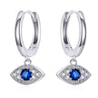 S925 Platinum Plated Pavé Setting CZ Earrings - 1.9*1cm - Women's Jewelry