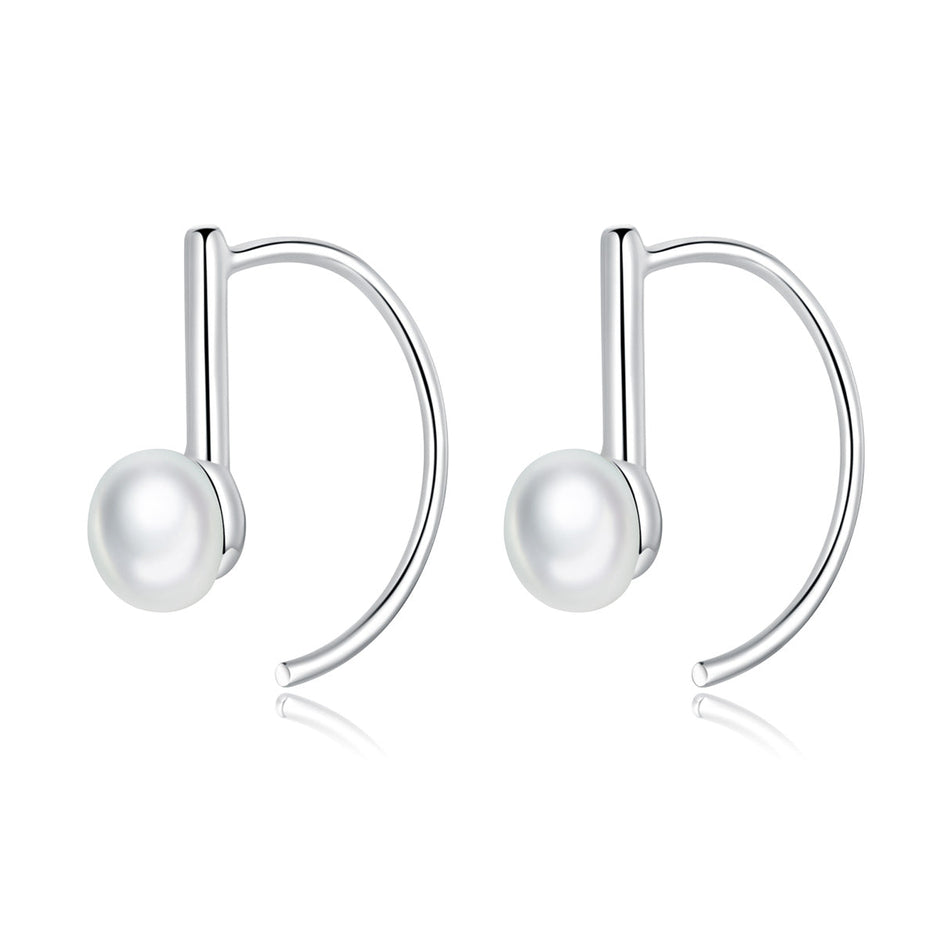 925 Sterling Silver Earrings in Rose Gold with Beads for Women