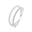 925 Sterling Silver Ring 6.0 Size with Pavé Setting CZ