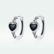 925 Sterling Silver Oxidized Enamel Earrings for Women - 1.2*0.5 cm