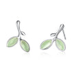 925 Sterling Silver Earrings with Synthetic Opal 1.5*1.3cm