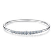 925 Sterling Silver & Moissanite White Gold Plated Bracelet with 0.5cm Moissanite for Women