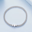925 Sterling Silver Plated Platinum 17.0 Size Bracelet for Women