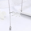 925 Sterling Silver Necklace 38-45cm with 1.4*2.5cm Pendant for Women
