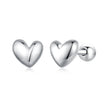 925 Sterling Silver Plated Platinum 5mm Earrings for Women