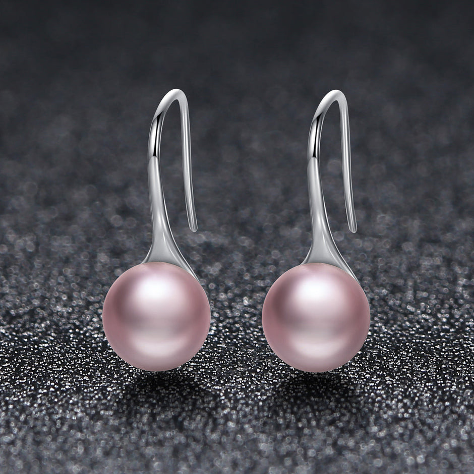 925 Sterling Silver Oxidized Pearl Earrings for Women