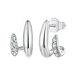 925 Sterling Silver Earrings with Pavé Setting CZ