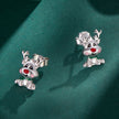 925 Sterling Silver Enamel Earrings 12x9mm