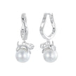 925 Sterling Silver Earrings with Quality Shell Pearl and CZ for Women