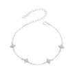 925 Sterling Silver White Gold Plated Adjustable CZ Bracelet for Women