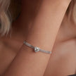 925 Sterling Silver & 1 Carat Moissanite & CZ White Gold Plated Bracelet for Women