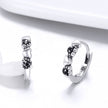 925 Sterling Silver Earrings with Pavé Setting CZ, 1.1*0.3cm