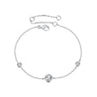 925 Sterling Silver 5mm Moissanite & 3mm Moissanite Bracelet for Women