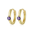 925 Sterling Silver Pavé Setting CZ Gold Plated Earrings for Women