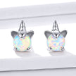S925 Sterling Silver Earrings with Translucent Opal