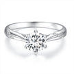 925 Sterling Silver Moissanite & Zircon Ring Size 5